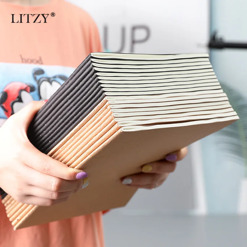LITZY A5 Simple Kraft Paper Notebooks Horizontal Grid Notepad Creative Thicken Diary Notebooks for School Stationery Supplies
LITZY A5 Simple Kraft Paper Notebooks Horizontal Grid Notepad Creative Thicken Diary Notebooks for School Stationery Supplies
