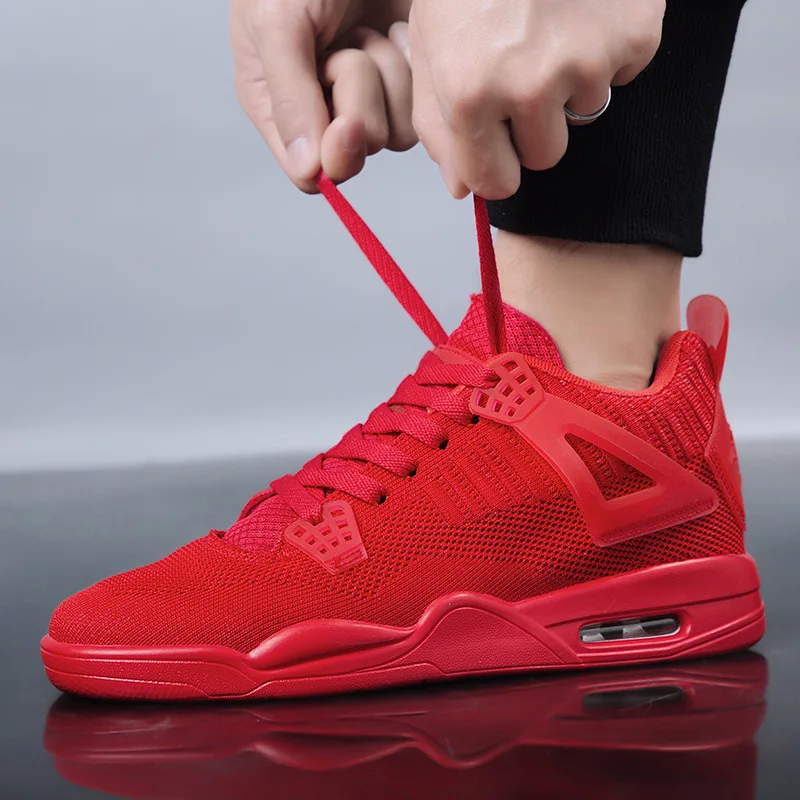 Mid-top MEN'S SHOES Spring And Autumn Shoes Men's Fly Woven Surface Punched Sheet Cloth Shoes Air Cushion Cushioning Sports Runn
Mid-top MEN'S SHOES Spring And Autumn Shoes Men's Fly Woven Surface Punched Sheet Cloth Shoes Air Cushion Cushioning Sports Runn