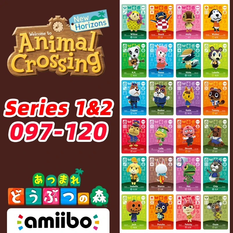 097-120 Animal Crossing New Horizons Amiibo Card Villagers Card With Tommy/Isabelle/Copper/K.K./Felicity/Ozzie Series Card 1
097-120 Animal Crossing New Horizons Amiibo Card Villagers Card With Tommy/Isabelle/Copper/K.K./Felicity/Ozzie Series Card 1