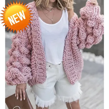 Knitted Hand Solid Chaqueta Mujer Long Sleeve Loose Roupas Feminina V-neck 2020 Autumn Winter Fashion Women Sweater 67942
Knitted Hand Solid Chaqueta Mujer Long Sleeve Loose Roupas Feminina V-neck 2020 Autumn Winter Fashion Women Sweater 67942