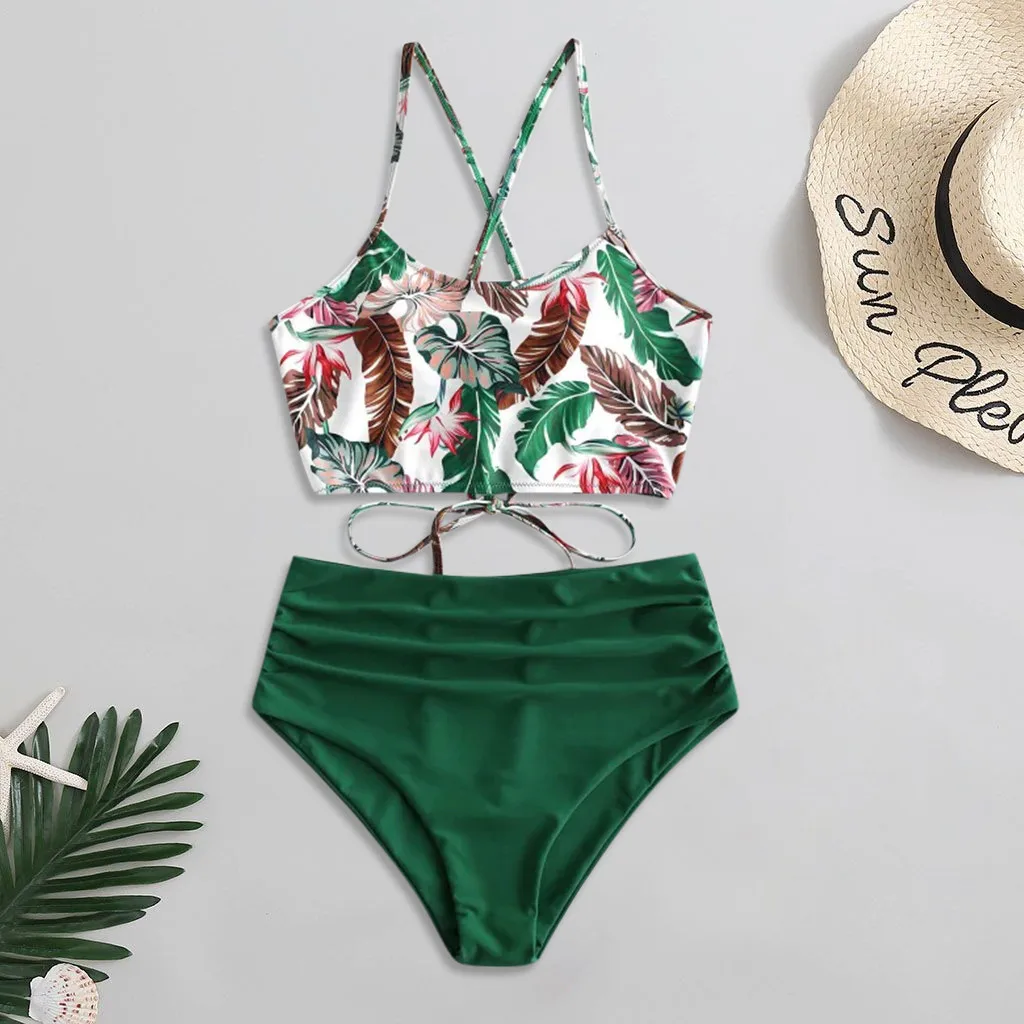 High Waist Bikini Set 2020 Biquini Swimwear Women Floral Print Push Up Swimsuit Bandage Bathing Suit Bikinis Maillot De Bain
High Waist Bikini Set 2020 Biquini Swimwear Women Floral Print Push Up Swimsuit Bandage Bathing Suit Bikinis Maillot De Bain