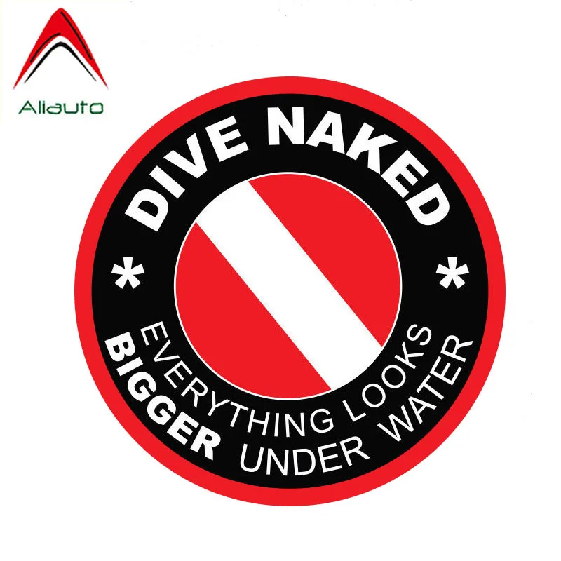 Aliauto Personality Funny Car Sticker Dive Naked Waterproof Sunscreen Anti-UV Cover Scratch Decal PVC Accessories 10cm*10cm | Автомобили и