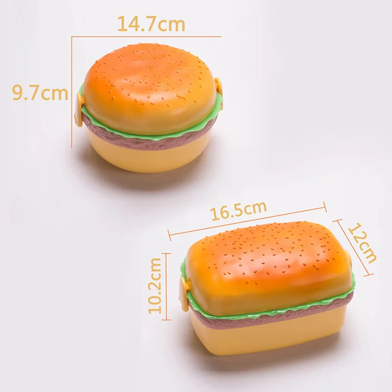 1Pc Kids Burger Shape Box Premium Cute Hamburger Double Layer Lunch Box Tableware Set with Fork Children School Food Container
1Pc Kids Burger Shape Box Premium Cute Hamburger Double Layer Lunch Box Tableware Set with Fork Children School Food Container