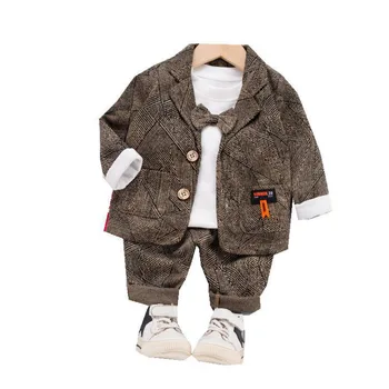New Spring Autumn Baby Boys Clothes Suit Children Cotton Coat T Shirt Pants 3Pcs/sets Toddler Gentleman Costume Kids Tracksuits 
New Spring Autumn Baby Boys Clothes Suit Children Cotton Coat T Shirt Pants 3Pcs/sets Toddler Gentleman Costume Kids Tracksuits