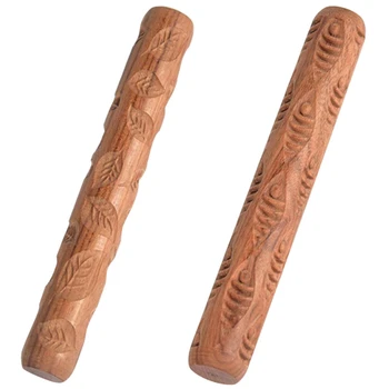 2x Wood Hand Rollers for Clay Stamp Clay Pattern Roller Ceramic Tools Carved Texture Printing Mud(Leaves&Fish)
2x Wood Hand Rollers for Clay Stamp Clay Pattern Roller Ceramic Tools Carved Texture Printing Mud(Leaves&Fish)