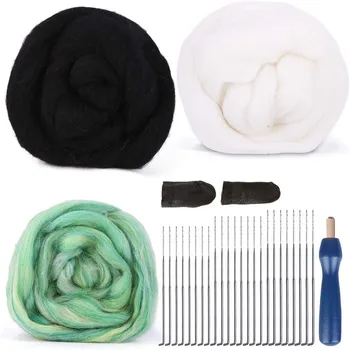 LMDZ 30g/3Colors Needle Felting Wool Set Finger Cots and Wooden Felting Handle for DIY Animal Home Decoration Accessories Tools
LMDZ 30g/3Colors Needle Felting Wool Set Finger Cots and Wooden Felting Handle for DIY Animal Home Decoration Accessories Tools