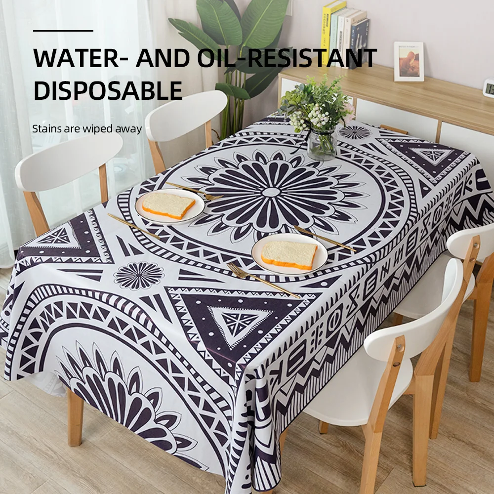 Printed pattern tablecloth rectangular dining table PVC waterproof and oil-proof tablecloth living room kitchen table decoration
Printed pattern tablecloth rectangular dining table PVC waterproof and oil-proof tablecloth living room kitchen table decoration