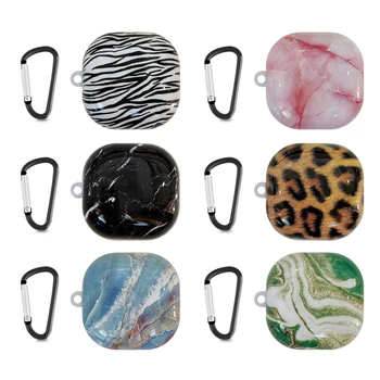 

Anti-break Plating Splicing Geometry Marble Headphone Sleeve Glossy Bluetooth Headset Case Cover For Samsung Galaxy Buds Live
