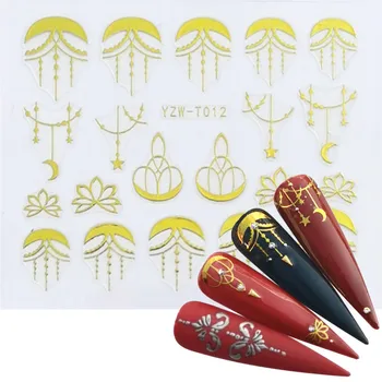 1 PC3D Nail Stickers Decals Gold Necklace Jewelry Pattern Creative Nail Decals DIY Nail Art Manicure Tips Decoration
1 PC3D Nail Stickers Decals Gold Necklace Jewelry Pattern Creative Nail Decals DIY Nail Art Manicure Tips Decoration