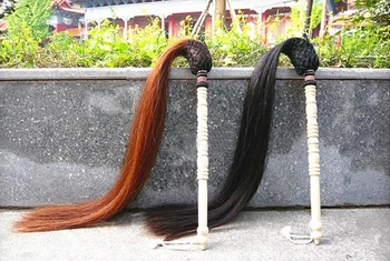Top quality True horsetail dust taoist master tai chi taiji fuchen black/brown horsetail whisk kung fu martial arts duster
Top quality True horsetail dust taoist master tai chi taiji fuchen black/brown horsetail whisk kung fu martial arts duster
