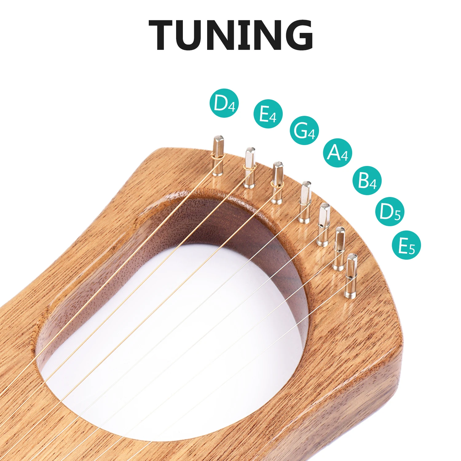 Harps String Instruments ammoon Lyre Harp 7String Ancient Style Lyres