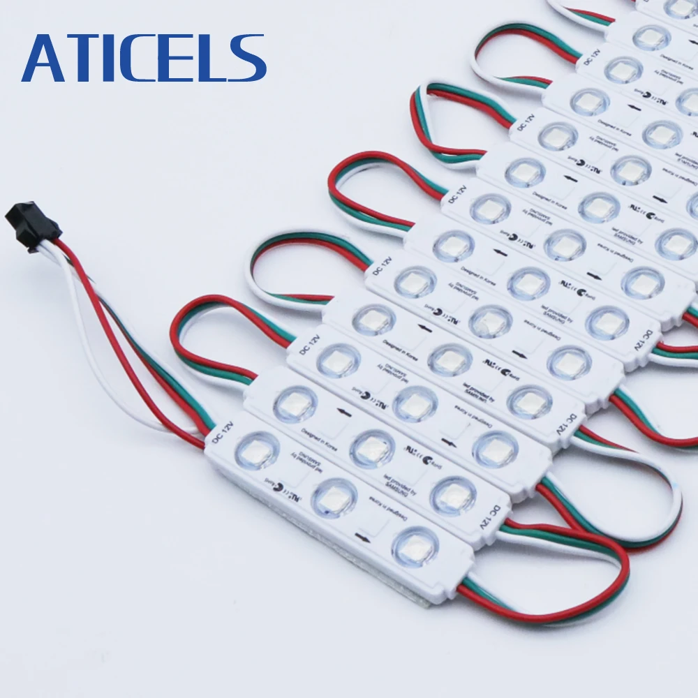 20PCS 12V WS2811 LED Module 5050 RGB Dream Color 2811 Pixel LED Strip IP65 Waterproof For Advertising Letter Led Sign Back Light
20PCS 12V WS2811 LED Module 5050 RGB Dream Color 2811 Pixel LED Strip IP65 Waterproof For Advertising Letter Led Sign Back Light