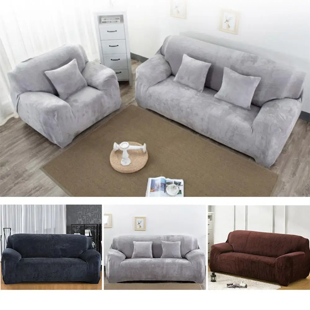 Solid Soft Plush Elastic Sofa Cover Thicken Slipcover Sectional Stretch Couch Covers Universal 1/2/3 Seater for Living Room
Solid Soft Plush Elastic Sofa Cover Thicken Slipcover Sectional Stretch Couch Covers Universal 1/2/3 Seater for Living Room