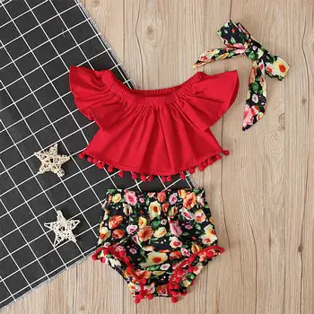 Baby Girl Clothes Wear Round Collar Short Sleeve Tops+shorts+hair band Three Piece Suit Outfits 2020 New Infant Clothes
Baby Girl Clothes Wear Round Collar Short Sleeve Tops+shorts+hair band Three Piece Suit Outfits 2020 New Infant Clothes