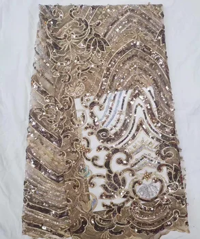 (5yards/pc) champagne African sequins lace fabric with lots of beads delicate embroidered French net lace for party dress FCC059
(5yards/pc) champagne African sequins lace fabric with lots of beads delicate embroidered French net lace for party dress FCC059