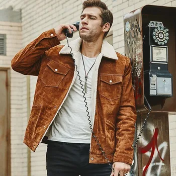 Brand Genuine Leather Pigskin Jacket Men Fashion Street Lambswool Warm Outwear American Style High Quality Biker Coat XS-3XL
Brand Genuine Leather Pigskin Jacket Men Fashion Street Lambswool Warm Outwear American Style High Quality Biker Coat XS-3XL