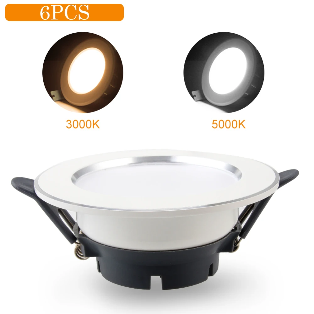 6 Pcs 3000K/5000K LED Downlight Recessed Ceiling Lamp Home Light Wall Spotlight Down Lamp Cold White Warm White
6 Pcs 3000K/5000K LED Downlight Recessed Ceiling Lamp Home Light Wall Spotlight Down Lamp Cold White Warm White