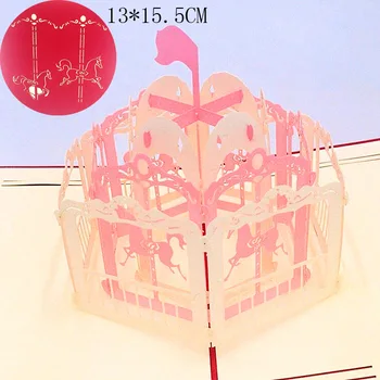 10pcs 3D carousel merry-go-round popup cute card for laser cut invitations wedding cards birthday party invitation
10pcs 3D carousel merry-go-round popup cute card for laser cut invitations wedding cards birthday party invitation