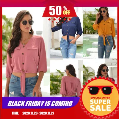 New Single Row Button Lace-up Short Pocket Fashion Navel Women's Shirt Explosion Shirt Fashion Design Office Lady Chiffon Solid
New Single Row Button Lace-up Short Pocket Fashion Navel Women's Shirt Explosion Shirt Fashion Design Office Lady Chiffon Solid