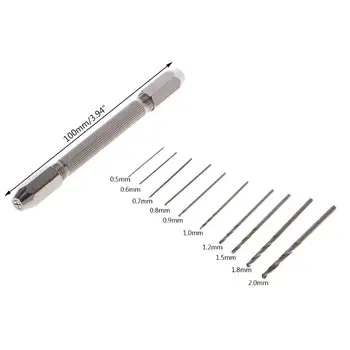 Precision Double Ended Swivel Head Pin + 10pcs Micro HSS Twist Drill Bits For Jewelry Watch Hobby Woodworking Sculpture Hand
Precision Double Ended Swivel Head Pin + 10pcs Micro HSS Twist Drill Bits For Jewelry Watch Hobby Woodworking Sculpture Hand