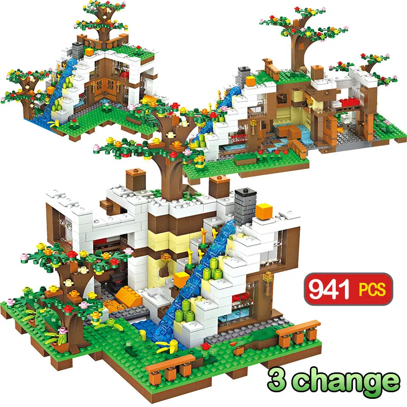 941 Pcs My World The Waterfall Base House Tree Building Blocks Compatible Minecrafted Figures 4 Change Bricks Kid Toys
941 Pcs My World The Waterfall Base House Tree Building Blocks Compatible Minecrafted Figures 4 Change Bricks Kid Toys