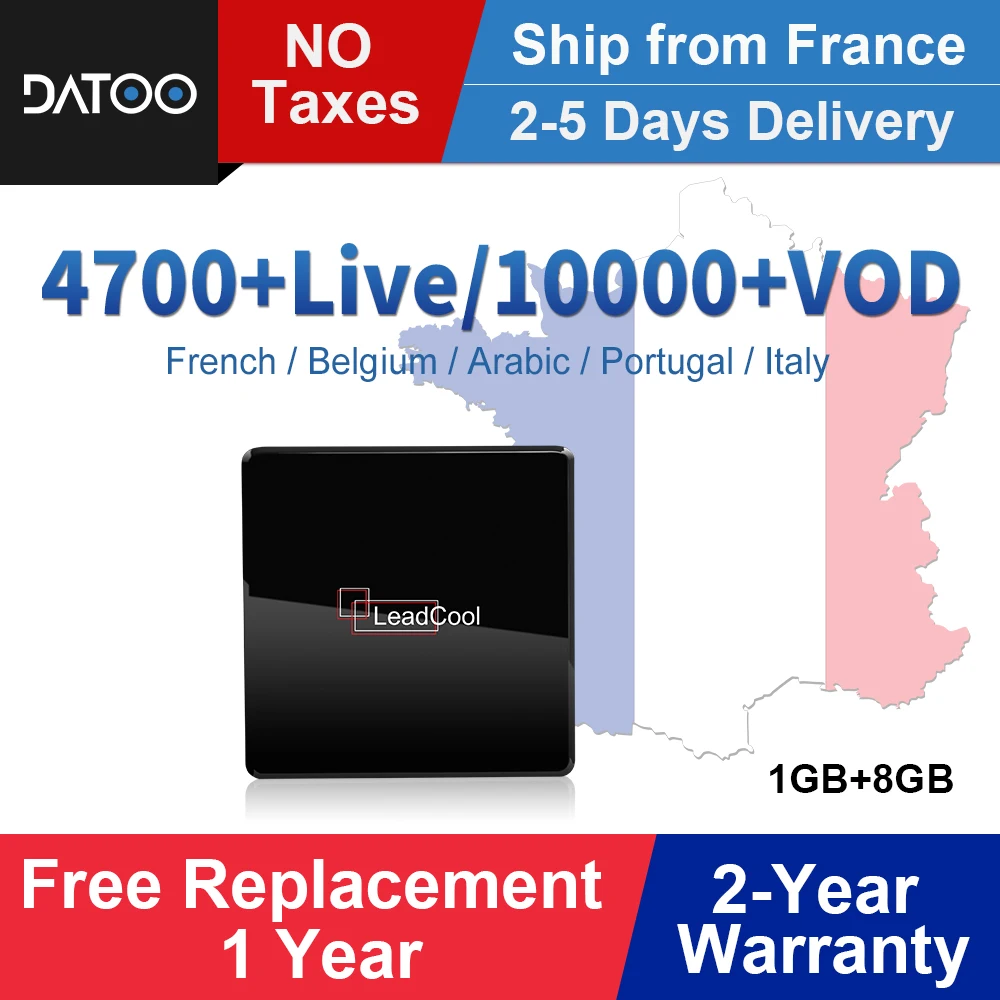 Leadcool X IPTV France Box IPTV Italy Arabic Qatar Android TV Box 1G 8G IPTV Subscription Belgium Spain Portugal Germany IP TV 
Leadcool X IPTV France Box IPTV Italy Arabic Qatar Android TV Box 1G 8G IPTV Subscription Belgium Spain Portugal Germany IP TV