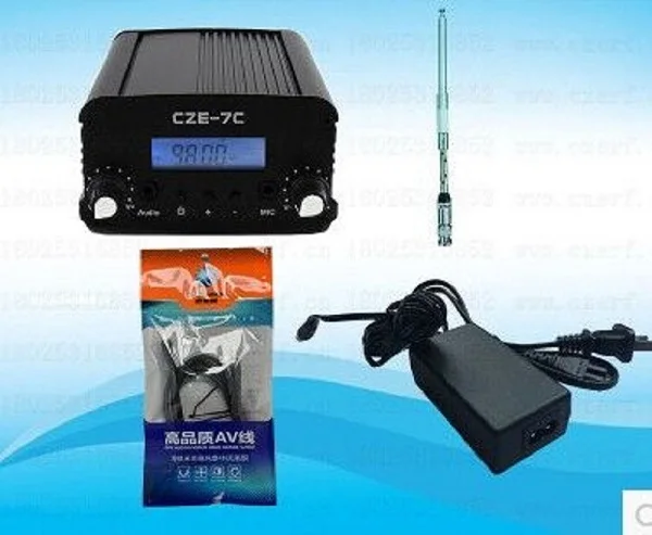 1 Вт/7 Вт стерео PLL FM-передатчик вещательная радиостанция CZE-7C 76-108 МГц TR509 |