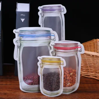 4pcs Reusable Mason Jar Bottles Bags Nuts Candy Cookies Bag Seal Fresh Food Storage Bag Snacks Zipper Sealed Kitchen Organizer
4pcs Reusable Mason Jar Bottles Bags Nuts Candy Cookies Bag Seal Fresh Food Storage Bag Snacks Zipper Sealed Kitchen Organizer