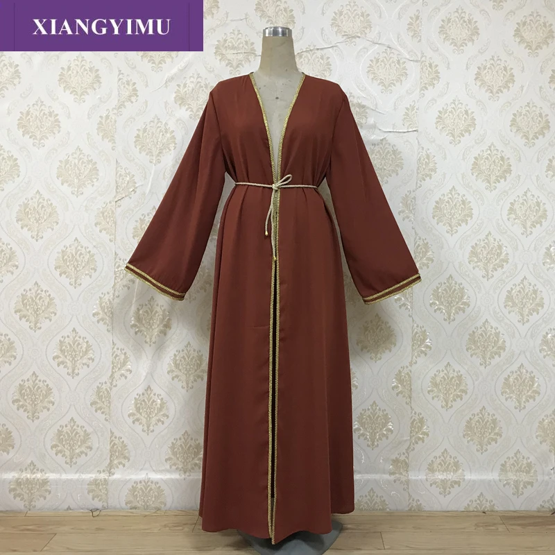 F819Abaya Qatar Turkish Islamic Malaysia Ruffle Pleated Muslim Hijab Dress Abayas For Women Robe Musulmane Kaftan Dubai Clothing
F819Abaya Qatar Turkish Islamic Malaysia Ruffle Pleated Muslim Hijab Dress Abayas For Women Robe Musulmane Kaftan Dubai Clothing