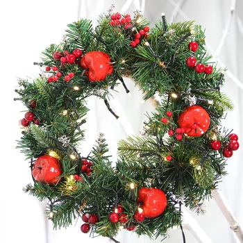 Christmas Wreath LED Light With Red Apple And Berries Decorative Hanging Garland For Holiday Front Door Wall Window Decor
Christmas Wreath LED Light With Red Apple And Berries Decorative Hanging Garland For Holiday Front Door Wall Window Decor