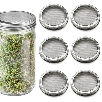 Seed Sprouter Germination Cover Kit Mesh Screen Sprouting Mason Jars With Stainless Steel Adjustable Sprouting Stands Lid
Seed Sprouter Germination Cover Kit Mesh Screen Sprouting Mason Jars With Stainless Steel Adjustable Sprouting Stands Lid