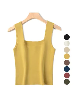 Knitted Camisole Short Tank Tops Women Summer Solid Casual Sleeveless Tops
Knitted Camisole Short Tank Tops Women Summer Solid Casual Sleeveless Tops