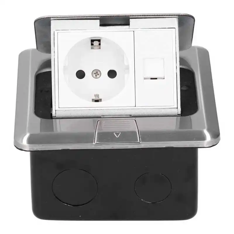 Wall Socket Ground Plug Socket EU Standard Stainless Steel Embedded Floor Outlet Box with Intall Tool AC 250V Household Socket
Wall Socket Ground Plug Socket EU Standard Stainless Steel Embedded Floor Outlet Box with Intall Tool AC 250V Household Socket