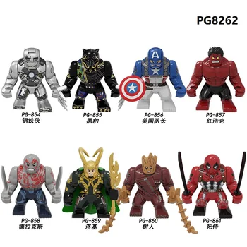20Pcs Building Blocks Big Size Figurine Iron Man Panther Captain America Red Hulk Loki Deadpool Figures Toys For Kids PG8262
20Pcs Building Blocks Big Size Figurine Iron Man Panther Captain America Red Hulk Loki Deadpool Figures Toys For Kids PG8262