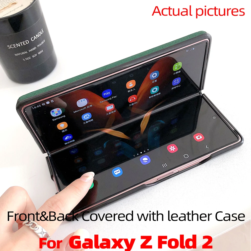 For Galaxy Z Fold 2 Case for Galaxy Z Fold2 5G front and back covered with Cross Texture leather Case For Galaxy Z Fold2 5G Case
For Galaxy Z Fold 2 Case for Galaxy Z Fold2 5G front and back covered with Cross Texture leather Case For Galaxy Z Fold2 5G Case
