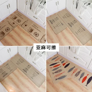 Kitchen floor mat can be scrubbed, door pad, oil proof, waterproof foot pad, bathroom, non-skid home bedroom carpet 
Kitchen floor mat can be scrubbed, door pad, oil proof, waterproof foot pad, bathroom, non-skid home bedroom carpet