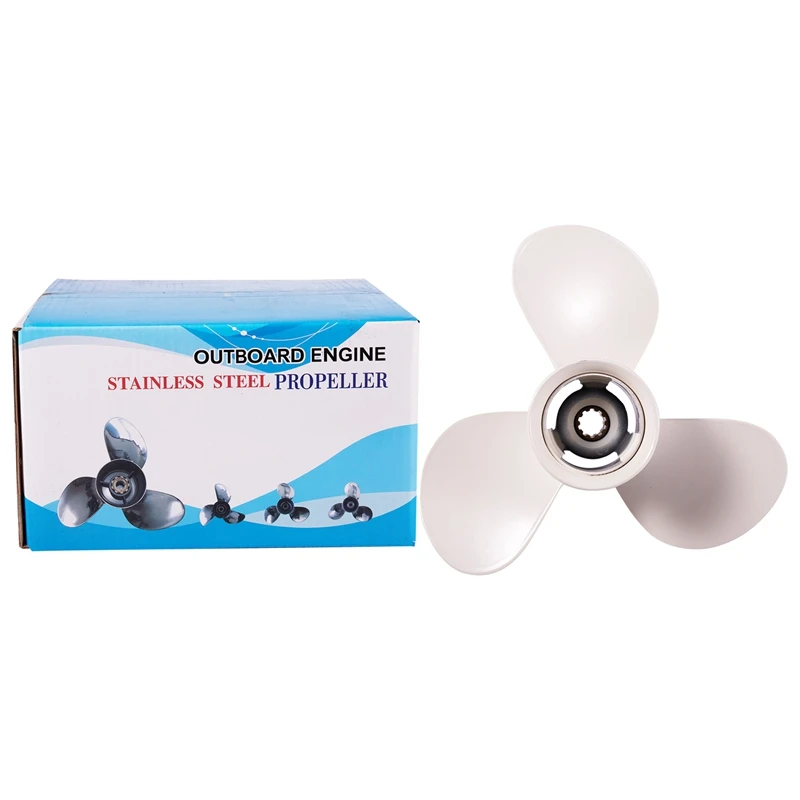 9 7/8 Inch x 10 1/2 Inch-F Aluminum Alloy Outboard Propeller White Outdoor Propeller, for Yamaha 20 - 30 HP 664-45945-00-EL
9 7/8 Inch x 10 1/2 Inch-F Aluminum Alloy Outboard Propeller White Outdoor Propeller, for Yamaha 20 - 30 HP 664-45945-00-EL