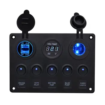 Cs-666A1-3 Round Light Switch + Cigarette Lighter Seat + Dual Usb + Voltmeter Combination Panel For Car Boat Rv Truck Camper
Cs-666A1-3 Round Light Switch + Cigarette Lighter Seat + Dual Usb + Voltmeter Combination Panel For Car Boat Rv Truck Camper