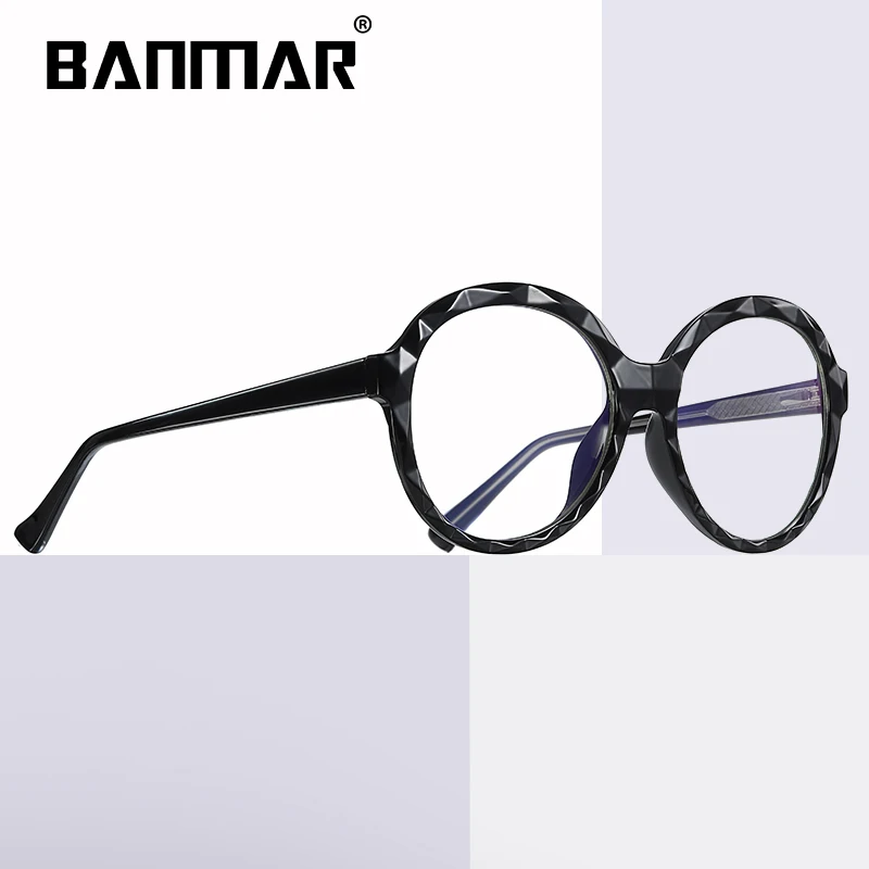 

BANMAR TR90 Anti Blue Light Blocking Computer Glasses Women Radiation Protection Eyeglasses Clear Ray Round Gaming Eye Glasses