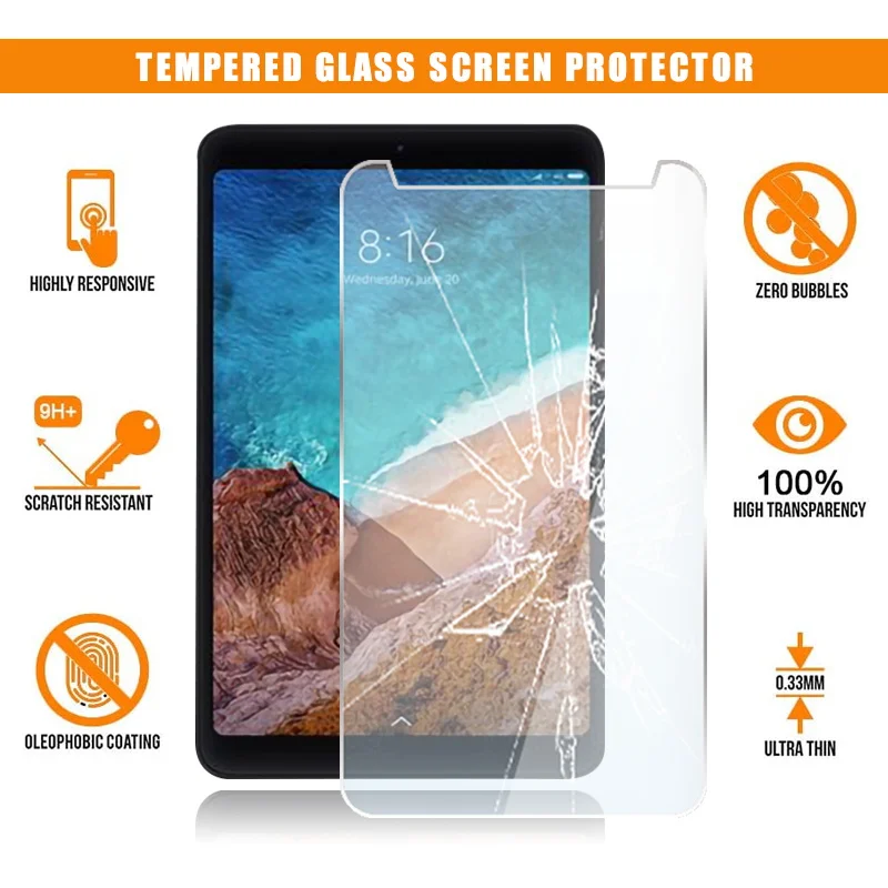 For Xiaomi Mi Pad 4 Wi-Fi Tablet Tempered Glass Screen Protector 9H Premium Scratch Resistant Anti-fingerprint Film Cover
For Xiaomi Mi Pad 4 Wi-Fi Tablet Tempered Glass Screen Protector 9H Premium Scratch Resistant Anti-fingerprint Film Cover