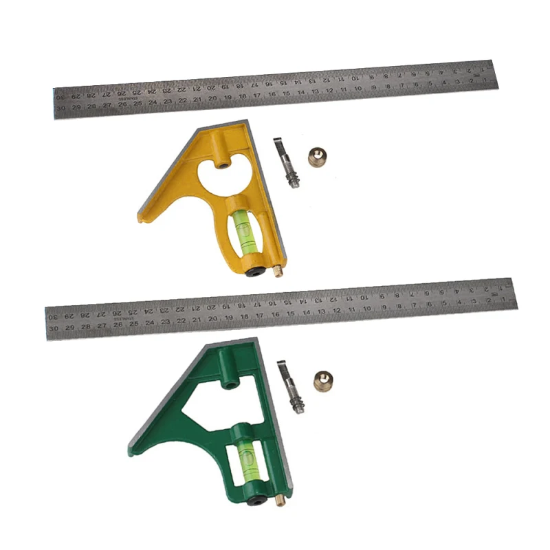 Multi-Functional 300mm Combination Square 45/90 Degree Square Angle Ruler Measuring Tools with Bubble Level Protractors Durable
Multi-Functional 300mm Combination Square 45/90 Degree Square Angle Ruler Measuring Tools with Bubble Level Protractors Durable