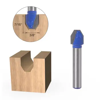 OOTDTY 3/8" V Shaped Milling Router Bit Slotting Shank 90° End Cutter Woodwork Tools Cutter Wood Cutters
OOTDTY 3/8" V Shaped Milling Router Bit Slotting Shank 90° End Cutter Woodwork Tools Cutter Wood Cutters