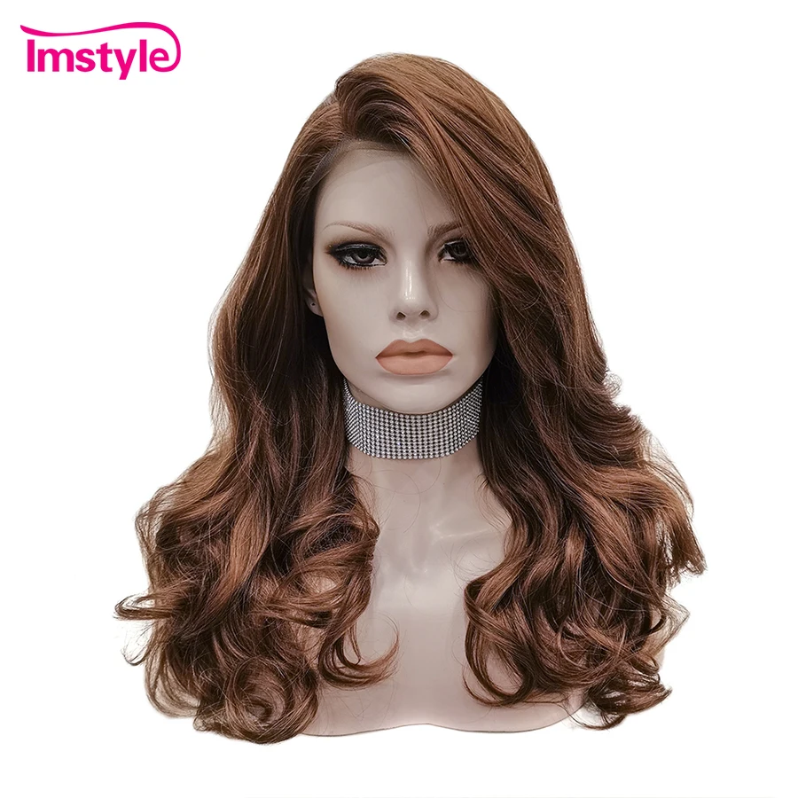 Imstyle Brown Lace Wig Wavy Synthetic Lace Front Wig Mixed Color Heat Resistant Fiber Glueless Daily Wigs For Women
Imstyle Brown Lace Wig Wavy Synthetic Lace Front Wig Mixed Color Heat Resistant Fiber Glueless Daily Wigs For Women