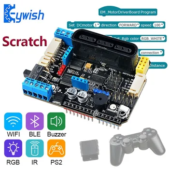 Motor Controller Board Tb6612nd V3.0 With PSX2, NRF24L01 +, IR Recrior, IIC Adafruit Compatible Drive Port For Arduino UNO R3
Motor Controller Board Tb6612nd V3.0 With PSX2, NRF24L01 +, IR Recrior, IIC Adafruit Compatible Drive Port For Arduino UNO R3