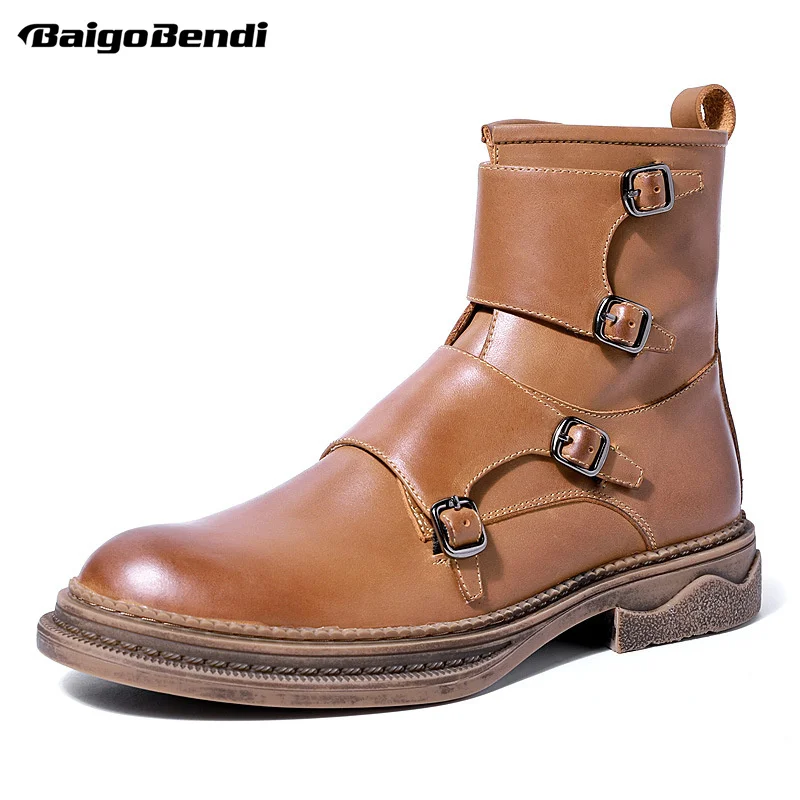 Fashion Buckle Belt Motorcycle Boots Men Full Grain Leather Trendy Boots Boys Cool Boots Winter Casual Shoes
Fashion Buckle Belt Motorcycle Boots Men Full Grain Leather Trendy Boots Boys Cool Boots Winter Casual Shoes