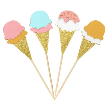 8pcs Ice Cream Cake Toppers Adorable Shiny Picks Paper Cupcake Decor Party Supplies for Wedding Birthday Festival
8pcs Ice Cream Cake Toppers Adorable Shiny Picks Paper Cupcake Decor Party Supplies for Wedding Birthday Festival