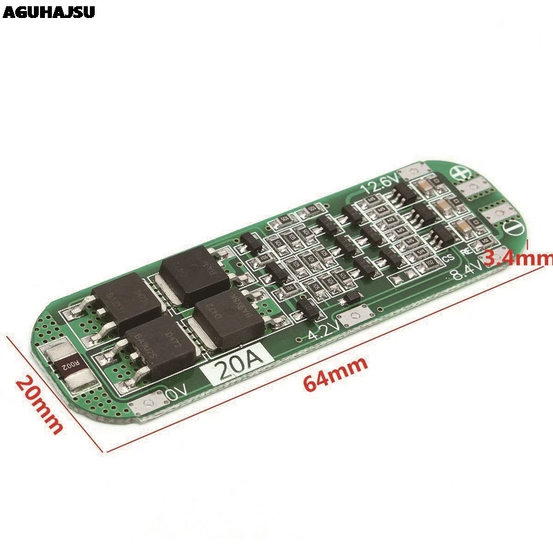 1pcs/lot 3S 20A Li-ion Lithium Battery 18650 Charger PCB BMS Protection Board For Drill Motor 12.6V Lipo Cell Module 64x20x3.4mm
1pcs/lot 3S 20A Li-ion Lithium Battery 18650 Charger PCB BMS Protection Board For Drill Motor 12.6V Lipo Cell Module 64x20x3.4mm