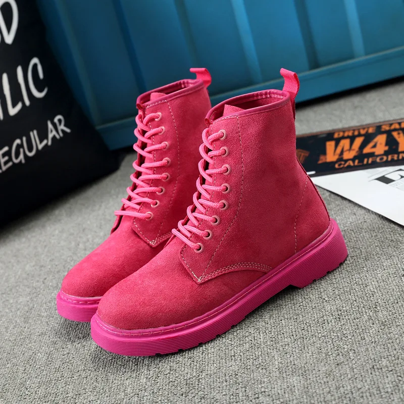 2017 New Style Retro Lace-up Martin Boots Women's Solid Color Versatile Single Boots Student Low Chunky Heel Women's Middle Boot
2017 New Style Retro Lace-up Martin Boots Women's Solid Color Versatile Single Boots Student Low Chunky Heel Women's Middle Boot