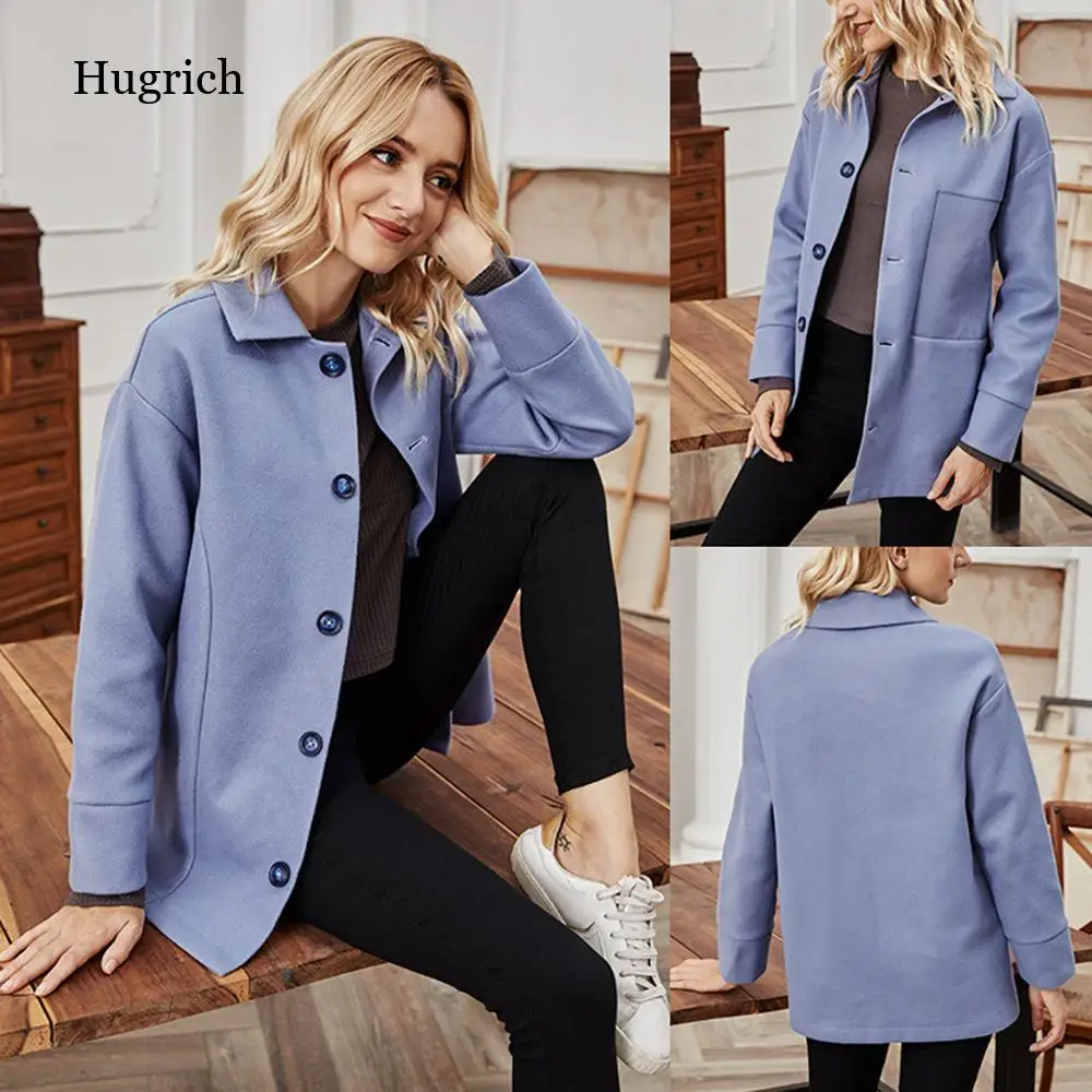 Fashion Cazadora Mujer Invierno 2021 Veste Femme Casual Long Sleeve Woolen Jacket Single Breasted Lapel Coat Casacos Femininos
Fashion Cazadora Mujer Invierno 2021 Veste Femme Casual Long Sleeve Woolen Jacket Single Breasted Lapel Coat Casacos Femininos
