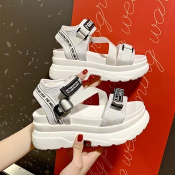 Luxury Designers Fashion Women Platform Sandals Black Chunky Sandal Sports 7cm Wedge Shoes For Woman Summer Casual Shoes 2020
Luxury Designers Fashion Women Platform Sandals Black Chunky Sandal Sports 7cm Wedge Shoes For Woman Summer Casual Shoes 2020